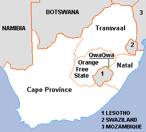 Map of QwaQwa