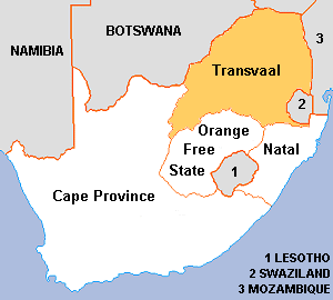 Map of Transvaal