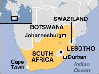 Map of SOUTH AFRICA