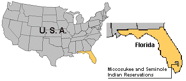 Map of Seminole Indians