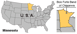 Map of Bois Forte Band of Minnesota Chippewa