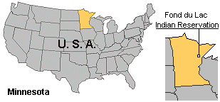 Map of Fond du Lac Band of Lake Superior Chippewa