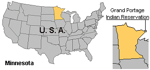 Map of Grand Portage Band of Lake Superior Chippewa