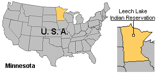 Map of Leech Lake Band of Ojibwe