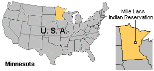 Map of Mille Lacs Band of Ojibwe