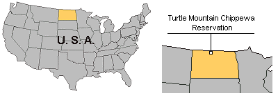 Map of Turtle Mountain Chippewa