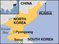 Map of NORTH KOREA