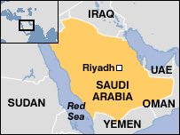 Map of SAUDI ARABIA