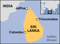 Map of SRI LANKA