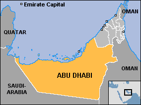 Map of Abu Dhabi