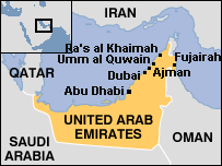 Map of UNITED ARAB EMIRATES
