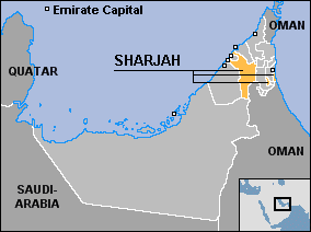 Map of Sharjah