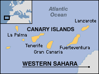 Map of Spanish Island Groups
