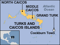 Map of Turks and Caicos