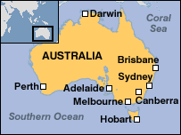 Map of AUSTRALIA