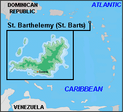 Map of Saint Barthélemy