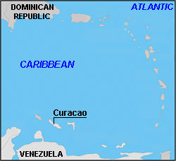 Map of Curaҫao