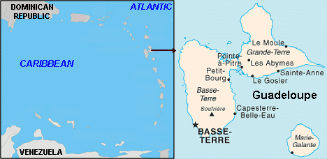 Map of Guadeloupe