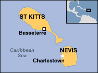 Map of SAINT KITTS and NEVIS