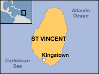 Map of SAINT VINCENT and the GRENADINES