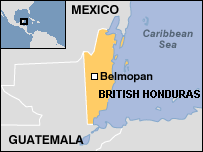 Map of British Honduras