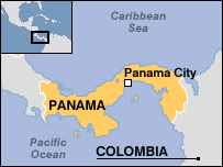 Map of Panamá Canal Zone