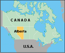 Map of Alberta