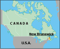 Map of New Brunswick