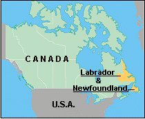 Map of Newfoundland and Labrador