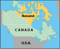 Map of Nunavut