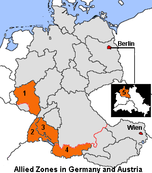 Map of GERMANY - French Zone