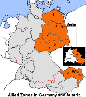 Map of GERMANY - Soviet Zone