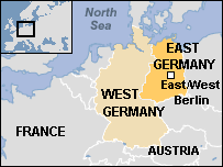 Map of EAST GERMANY