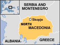 Map of NORTH MACEDONIA