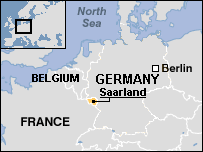 Map of Saarland