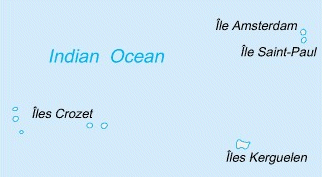 Map of French Southern and Antarctic Territory (Kerguelen Islands)