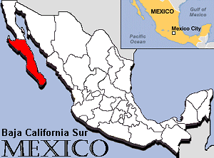 Map of Baja California Sur
