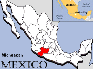 Map of Michoacán