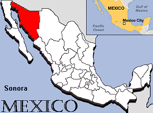 Map of Sonora