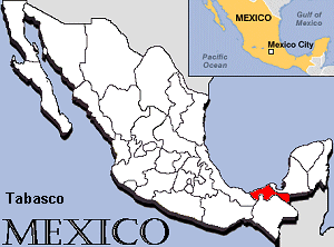 Map of Tabasco