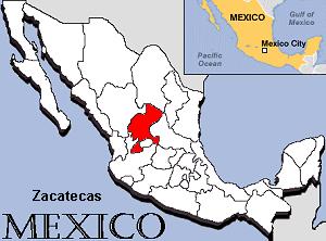 Map of Zacatecas