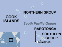 Map of Cook Islands