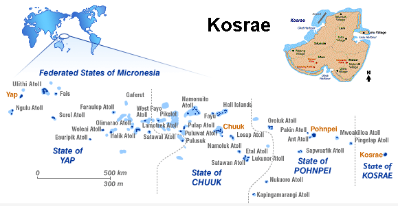 Map of Kosrae