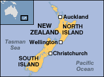 Map of NEW ZEALAND