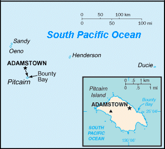 Map of Pitcairn Islands