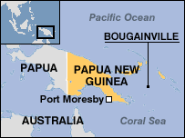 Map of PAPUA NEW GUINEA