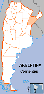 Map of Corrientes