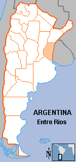 Map of Entre Rios