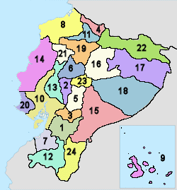 Map of ECUADOR