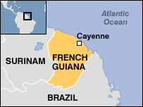 Map of French Guiana